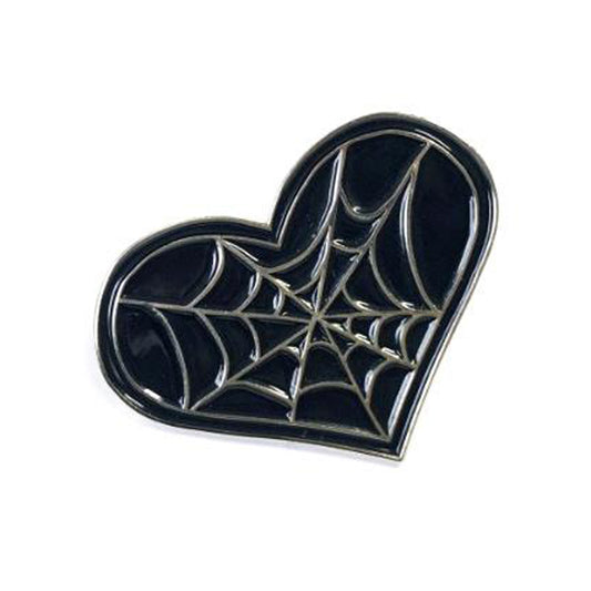 MYSTICUM LUNA Cobweb Heart Pin