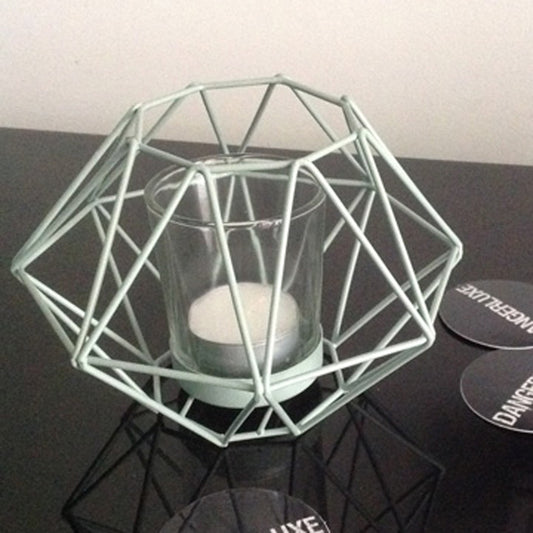 GEOMETRIC TEALIGHT HOLDER Cream