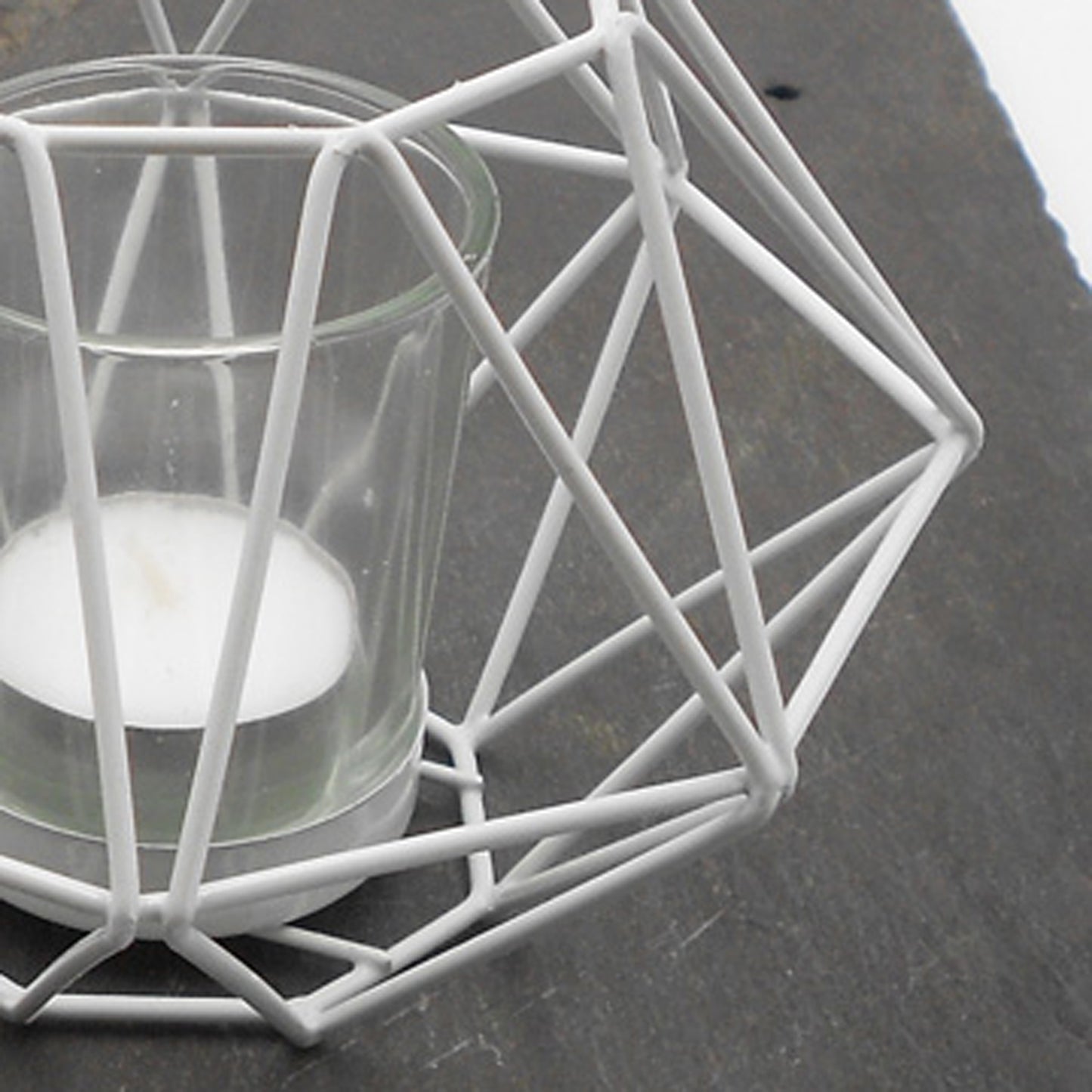 GEOMETRIC TEALIGHT HOLDER Cream