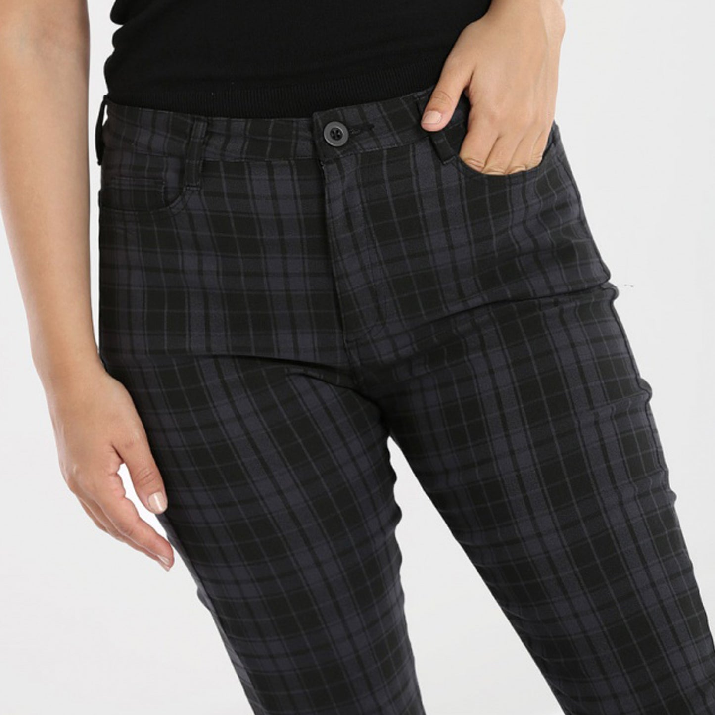 HELL BUNNY Storm Skinny Trousers