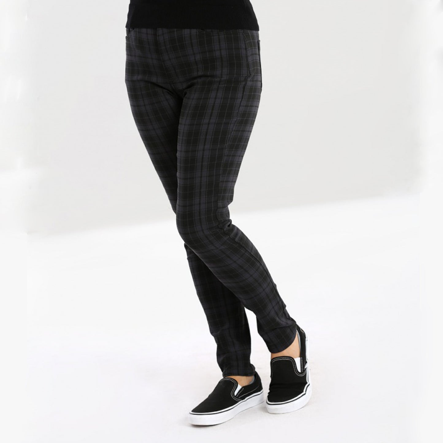 HELL BUNNY Storm Skinny Trousers