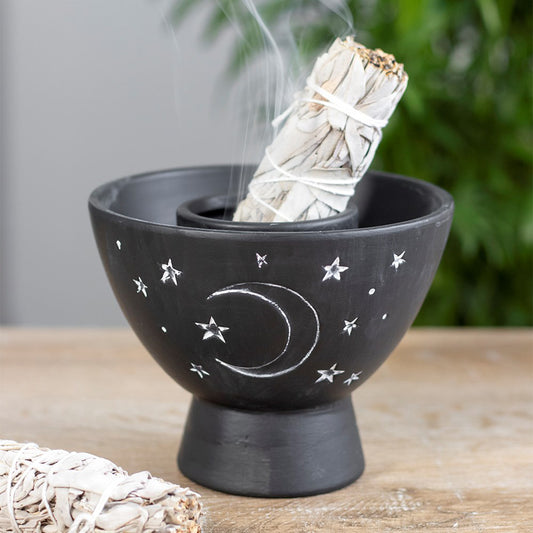 MOON & STARS Terracotta Smudge Bowl