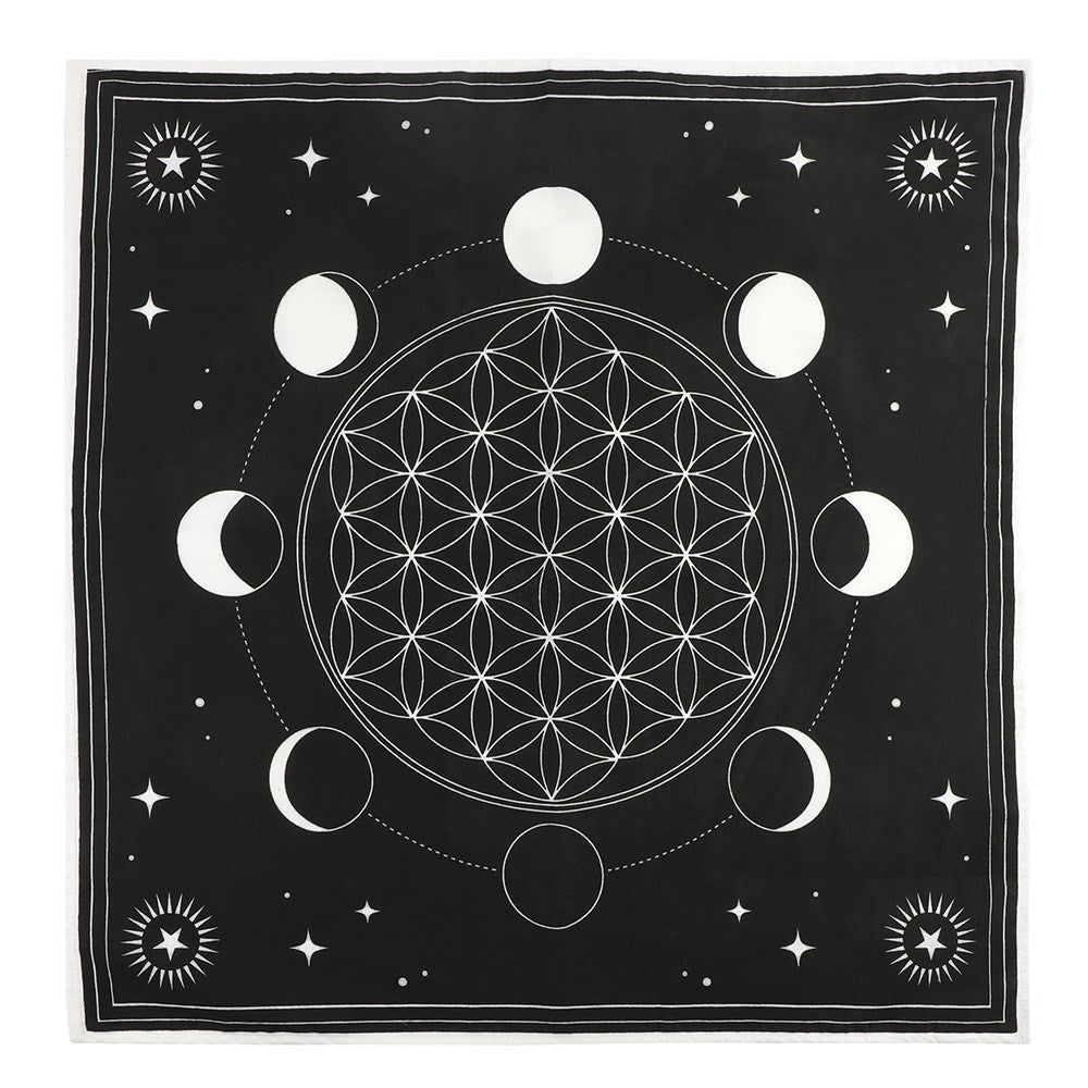 MOON PHASE CRYSTAL GRID Altar Cloth