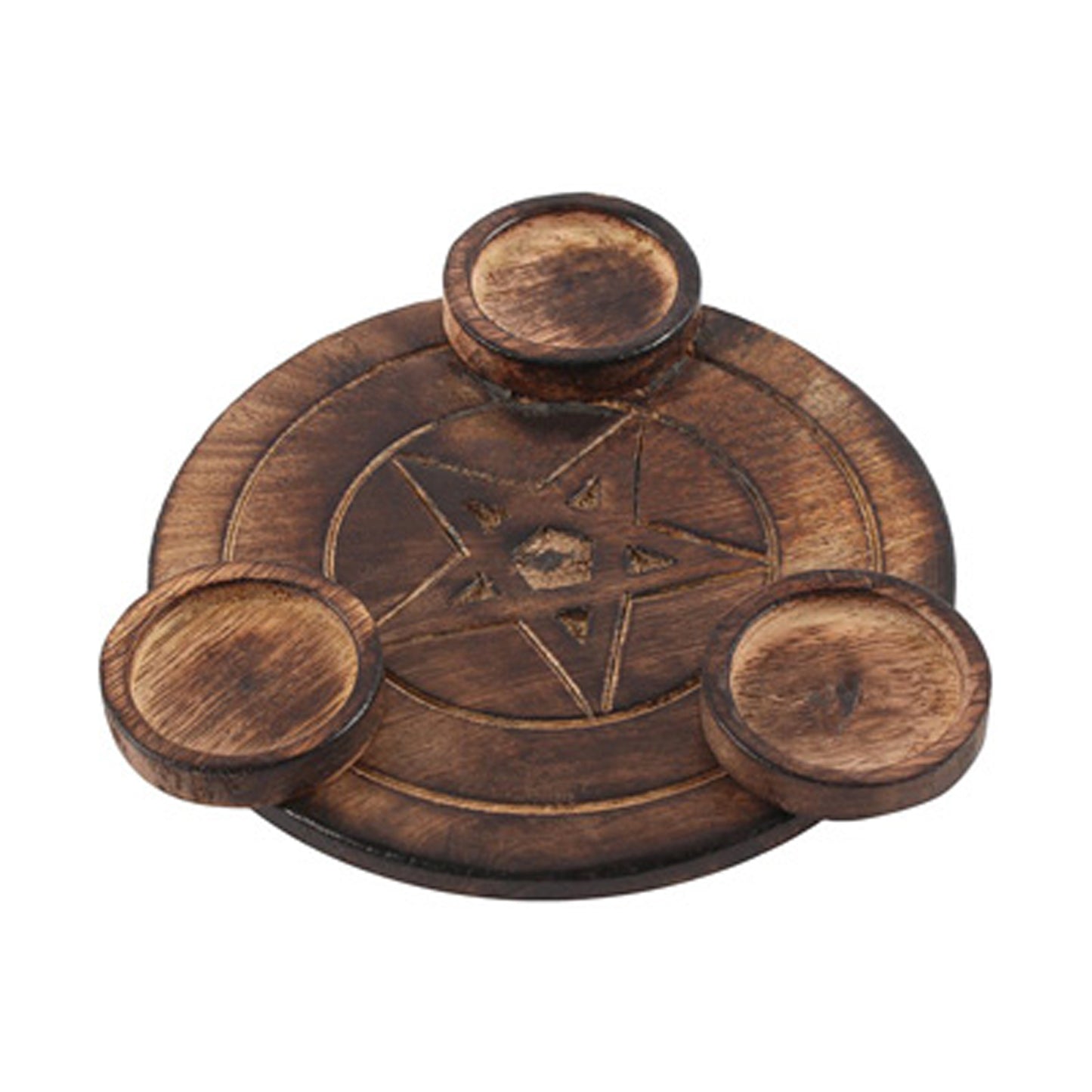 PENTAGRAM Tealight Wooden Candle Holder