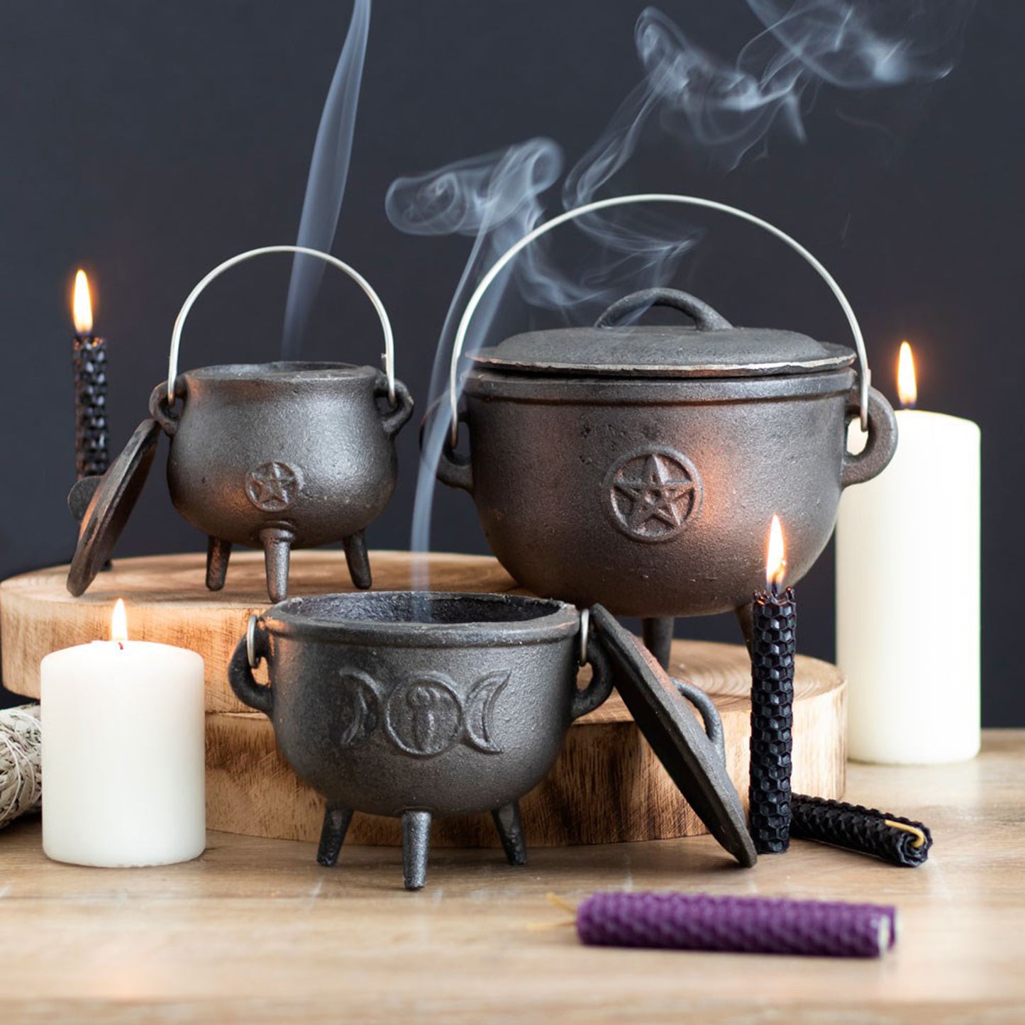 PENTAGRAM Cast Iron Cauldron