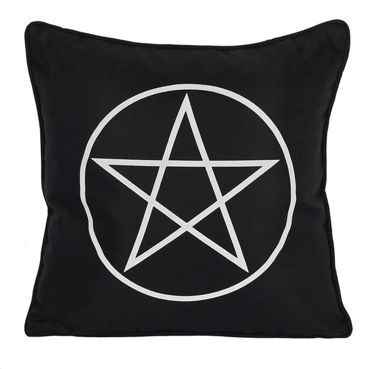 BLACK & WHITE PENTAGRAM Cushion