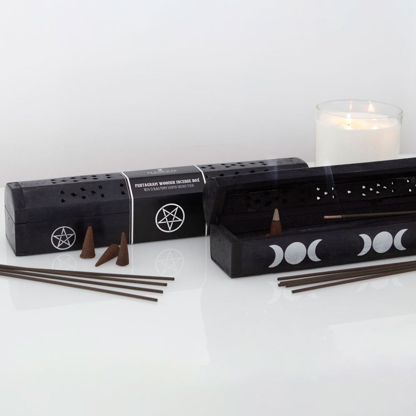 PENTAGRAM Wooden Incense Box Set BLACK PEPPER