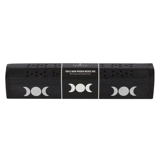 TRIPLE MOON Wooden Incense Box Set SAGE