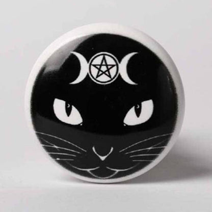 ALCHEMY GOTHIC Triple Moon Cat: Bottle Stopper